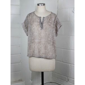 Hale Bob snakeskin print top blouse